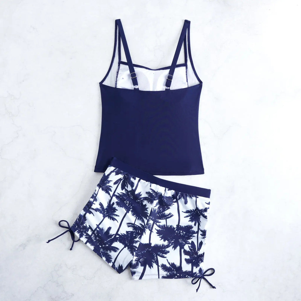 2026 Strappy Tankini Set Two Pieces Swimwear Female Beach Wear Swimsuit Women Bathers Bathing Swimming Swim Suit Beachwear