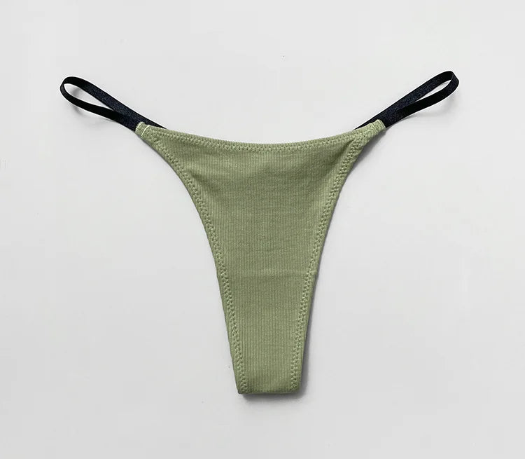 Sexy Women Panties G String Candy Color Thong Cotton Seamless Girls Briefs Fitness Low Waist T-back Intimates Size S-XL