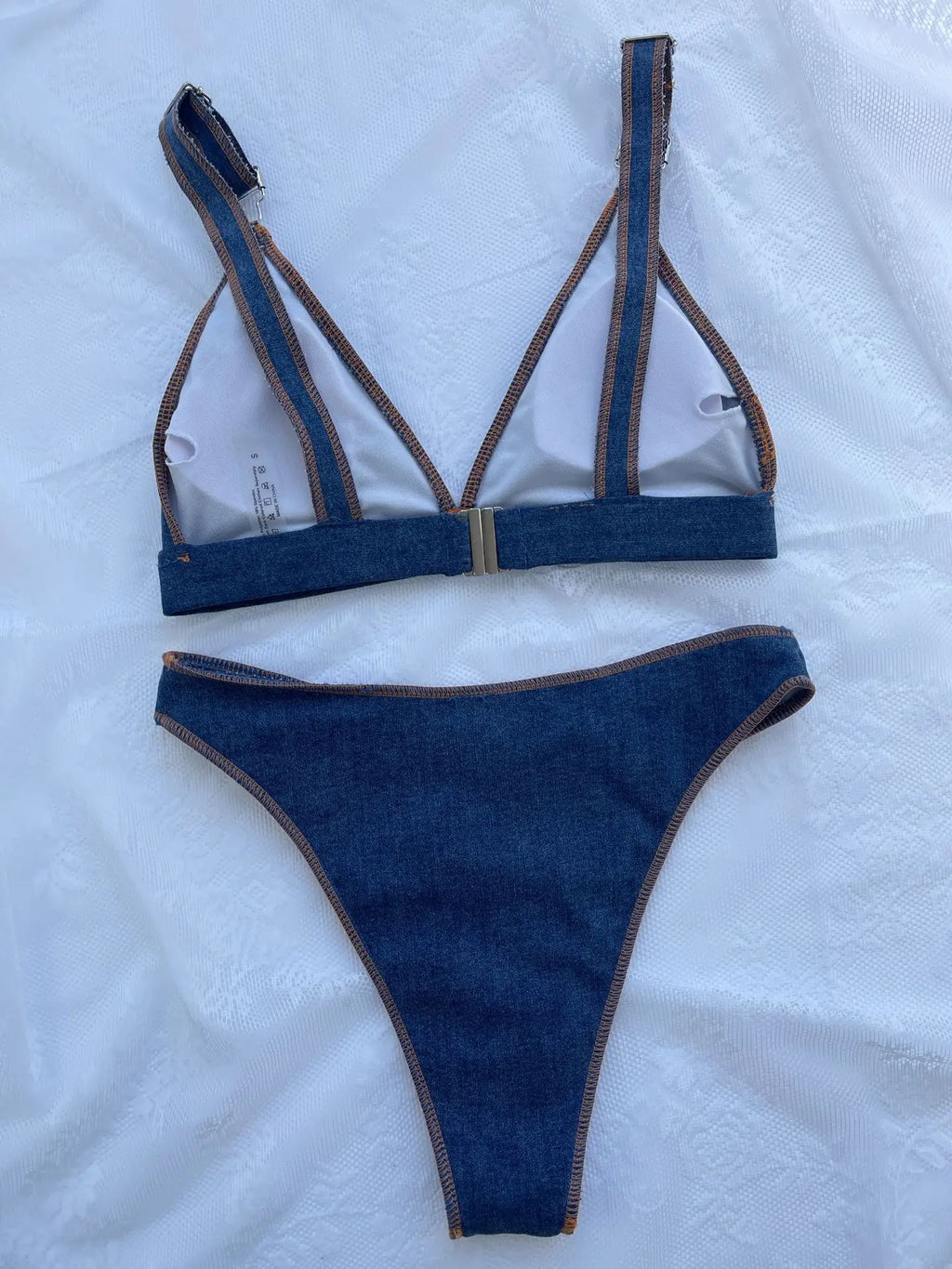 DEKA Sexy Brazilian Women Swimwear Denim Bikini Set Blue High Cut Bikini Female Swimsuit Two-pieces Bather Bathing Suit Swim