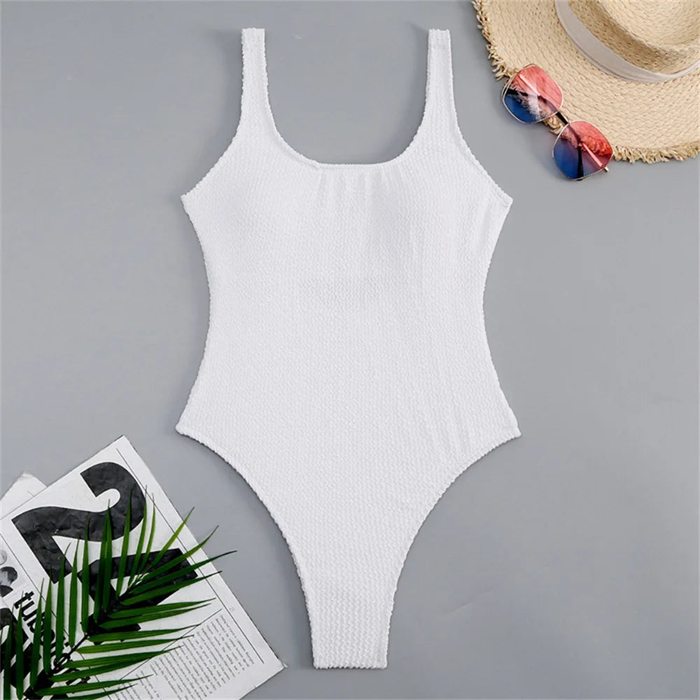 2026 Sexy Women One Piece Swimsuit Swimwear Female Solid Push Up Thong Bather Bathing Suit Monokini Brazilian Swimming Suits