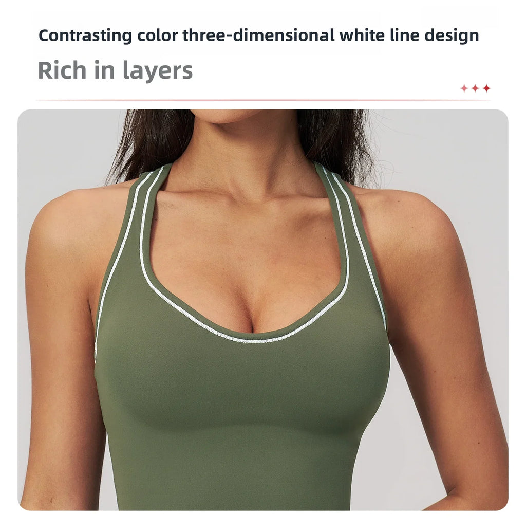 2026 Summer Fitness Bra Workout Top Cycling Gym Underwear Fitness Sports Bra Athletic Sport Bra Women Backless Gym Yoga Crop Top