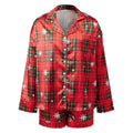 Women’s 2025 2 Piece Christmas Pajamas Set Long Sleeve Button Down Shirt + Shorts Set Summer Fall Lounge Clothes