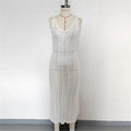 4 Color Hollow Out Sleeveless Crochet Knitted Tunic Beach Cover Up Cover-ups Beach Dress Beach Wear Beachwear Female Women K6783