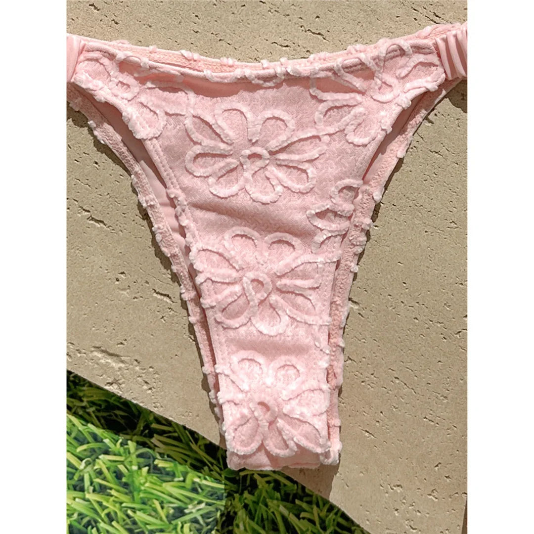 2026 Flower Printed Halter Bikini Women Swimwear Female Swimsuit Two-Pieces Bikini Set Brazilian Bather Bathing Suit Swim V8270