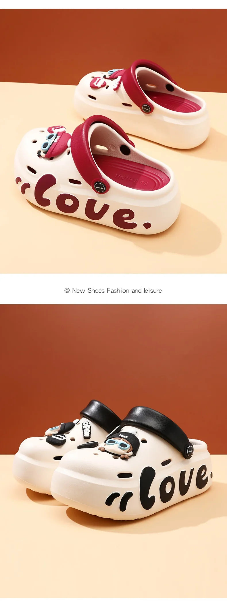 2026 New Women Fashion Clogs Cute DIY Charms Home Street Slippers For Female Summer Platform Shoes Soft EVA Girls Leisure Sandal