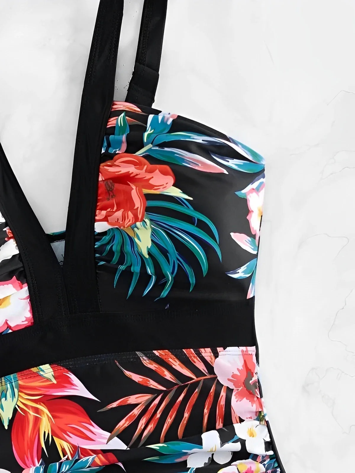 2026 Strappy Swimsuit One Piece Printed Floral Swimwear Women Bathers Bathing Swimming Swim Suit Padded Beachwear Summer XXL