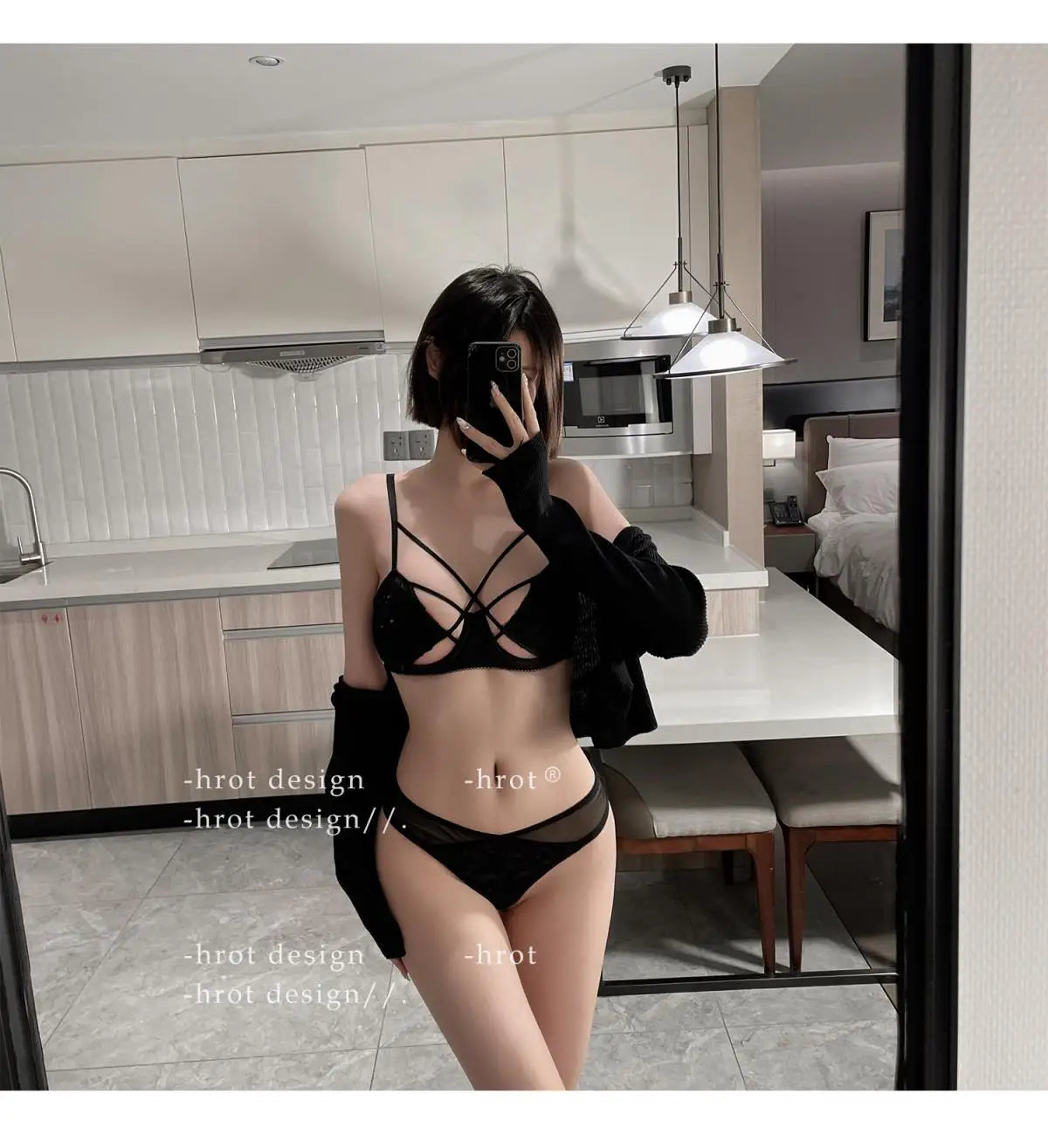 Sexy Tushy Bodysuit for Women Halter Neck Sheer Open Back Sensual Jumpsuit Push Up Gathers Breasts Anti Sagging Underwear MOYISU