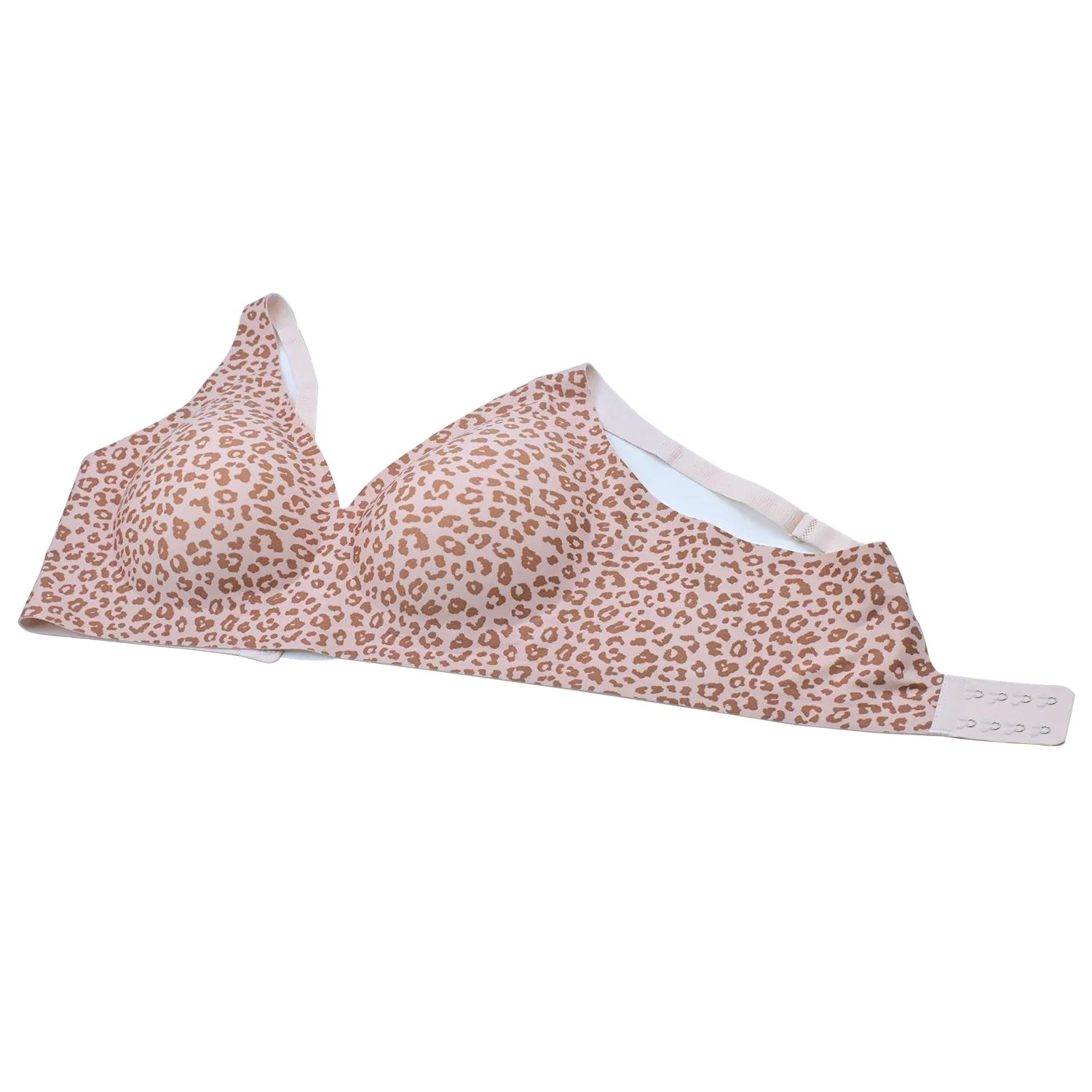 Custom made-2-Row Hook Leopard Print Bra Underwear