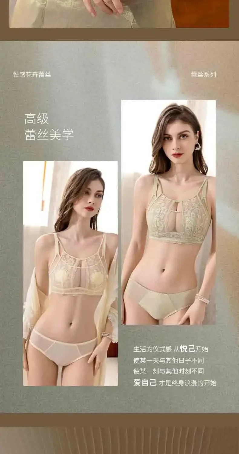 MOYISU Grande Taille Ultra Thin Bra Sheer Lingerie High Bust Anti Sagging Support Push Up Sexy Summer Bralette Large Cup Women