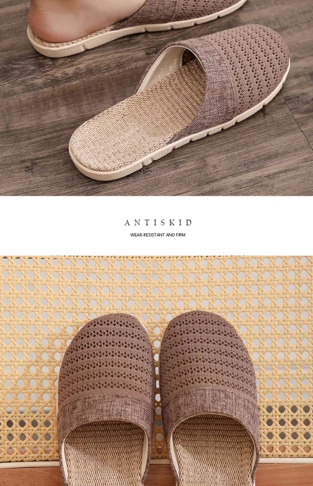 Women Indoor Linen Slippers 2025 Spring Summer Shoes Anti-slip Light Weight Breathable Lace Couples Home Floor Slides