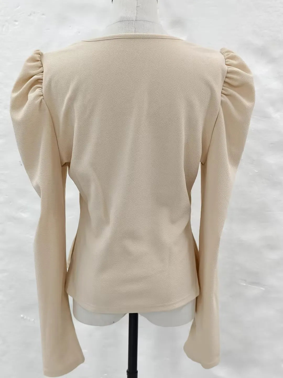 Phantasy New Y2k Tops Fashion Square Collar Slim Leg Sleeve Knitted Bubble Long Sleeve T-shirt Casual Style Vintage Clothing