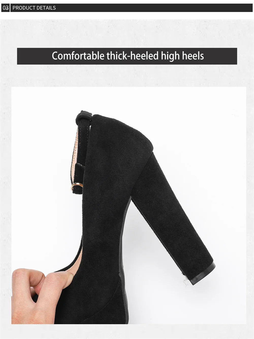 2026 Plus Size 43 Elegant Black Ankle Strap Platform Pumps Sexy Spike High Heels Shoes Women Classic Apricot Office Lady Shoes