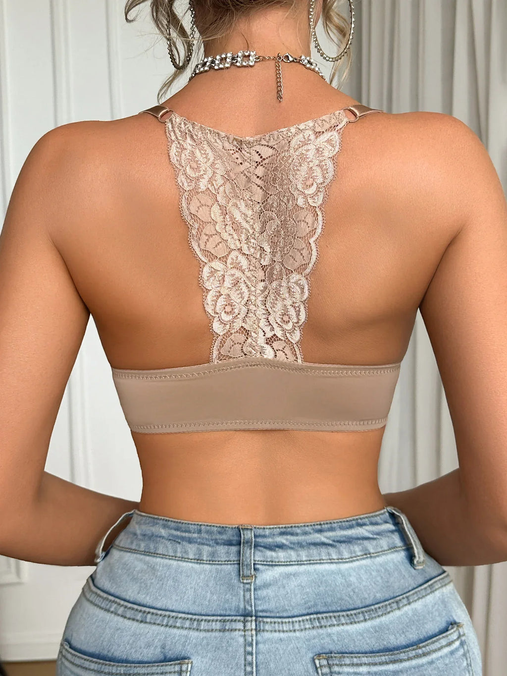 Sexy Lace Women's Push-Up Bra Delicate Patterned Lace Cups Underwear Elegant Back Beauty Design Bra for woman