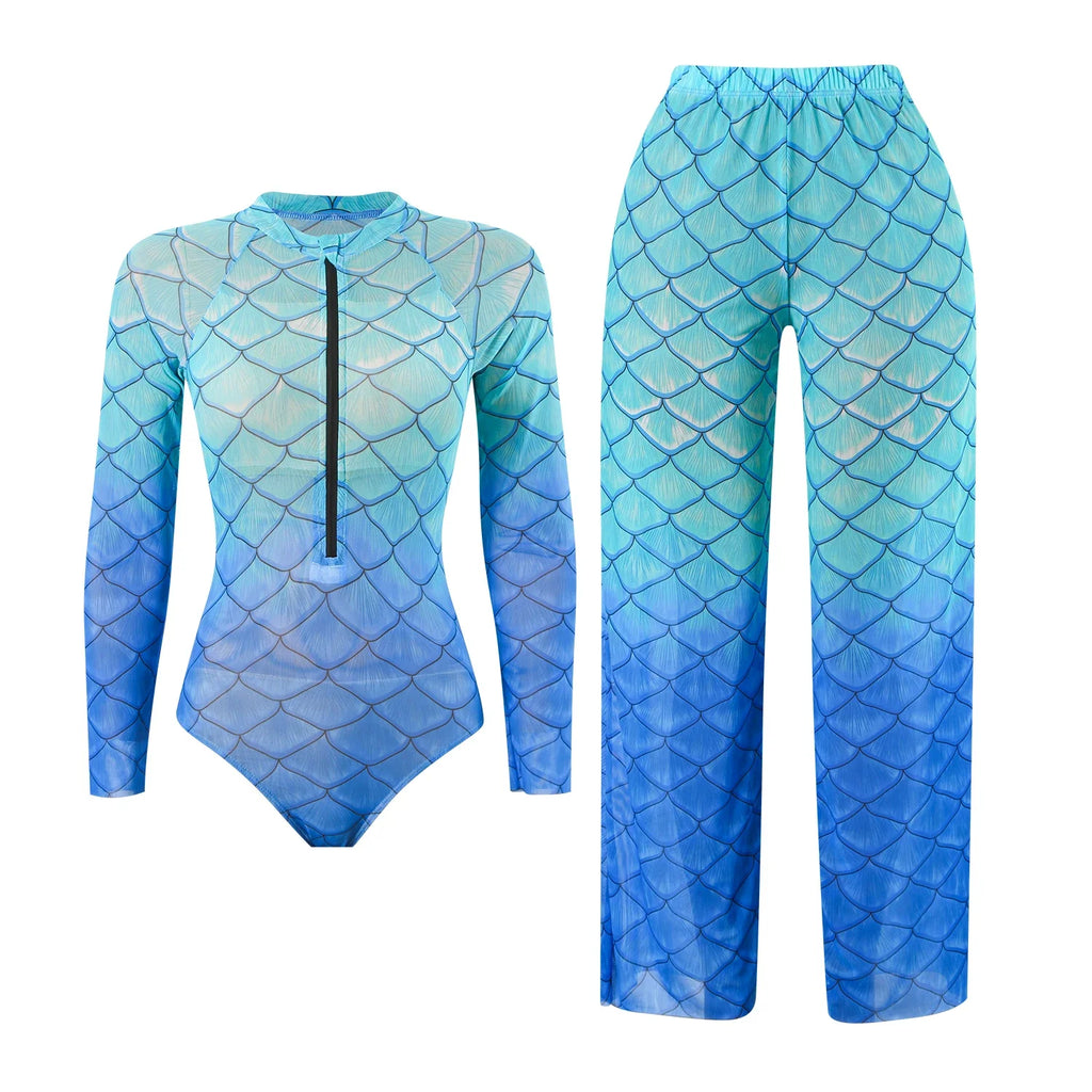 2 Piece Sets High Waist Sexy Swimsuit Women 2025 Summer Bathing Suit Bikini Set Long Sleeve Swimwear Beach Wear Swimming Suit