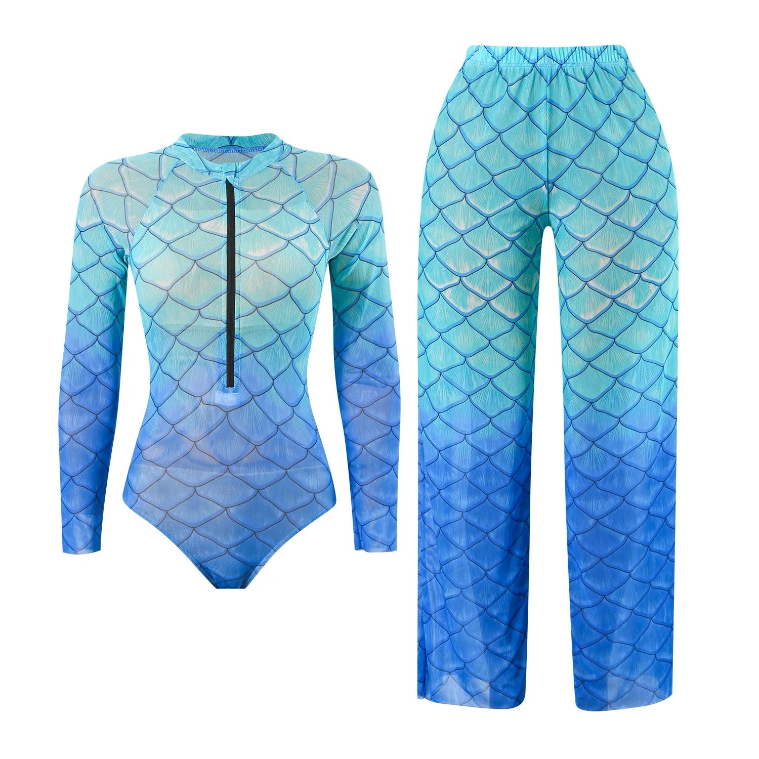 2 Piece Sets High Waist Sexy Swimsuit Women 2025 Summer Bathing Suit Bikini Set Long Sleeve Swimwear Beach Wear Swimming Suit