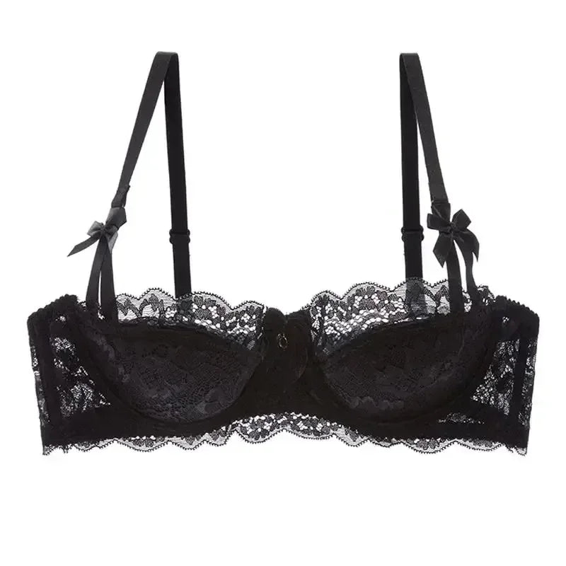 MOYISU French Romantic Lace Comfortable Breathable セクシー Tushy Slim Bra Collection Pure Desire Girls Push Beautiful Underwear SET