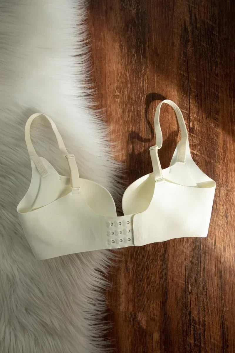 MOYISU Anti-Sag Full Coverage Bra Small Bust | Wireless Push Up Lift | Seamless Bralette for Summer Cooling Comfort CA Underwear