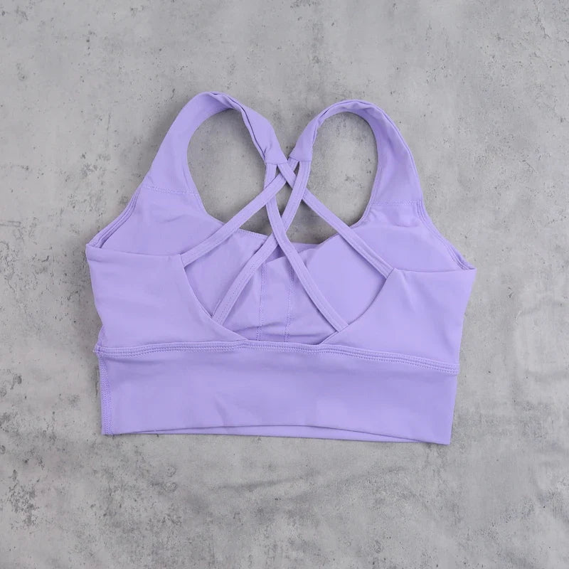 DIAS FIT JOY Yoga bra Naked feel cross back sports bra yoga clothes women's Cycling running fitness top