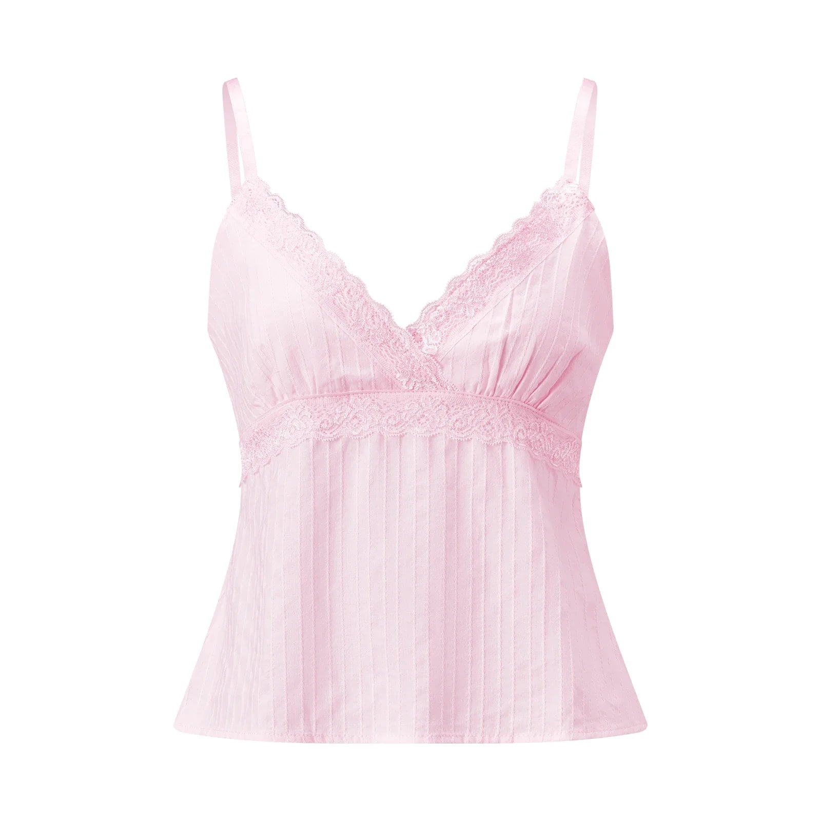 Women Lace Trim Vest Spaghetti Strap V-neck Corset Tank Tops Daily Casual Party Club Retro Elegant Camisole Shirts Summer