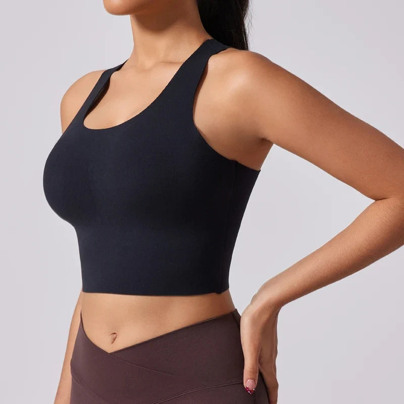 DIAS FIT JOY Wide shoulder strap cross sports vest comfortable shockproof yoga bra fixed chest pad beautiful back fitness Gym