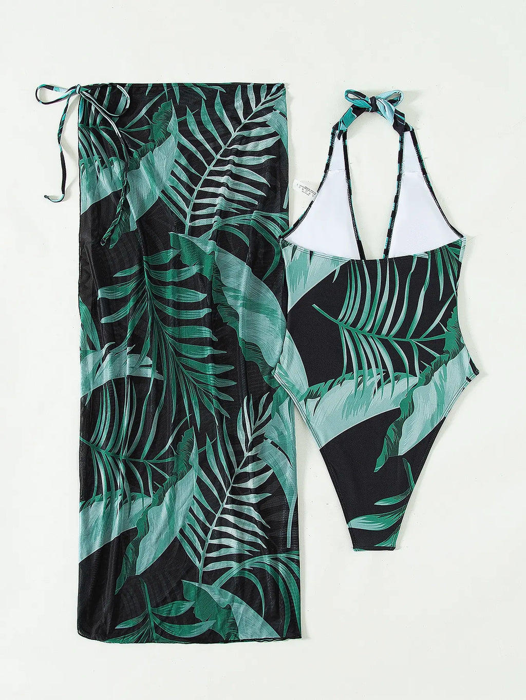2026 Halter One Piece Swimsuit & Beach Skirt Sexy Backless Swimwear Women Bathing Swimming Swim Suit Female Summer Beachwear