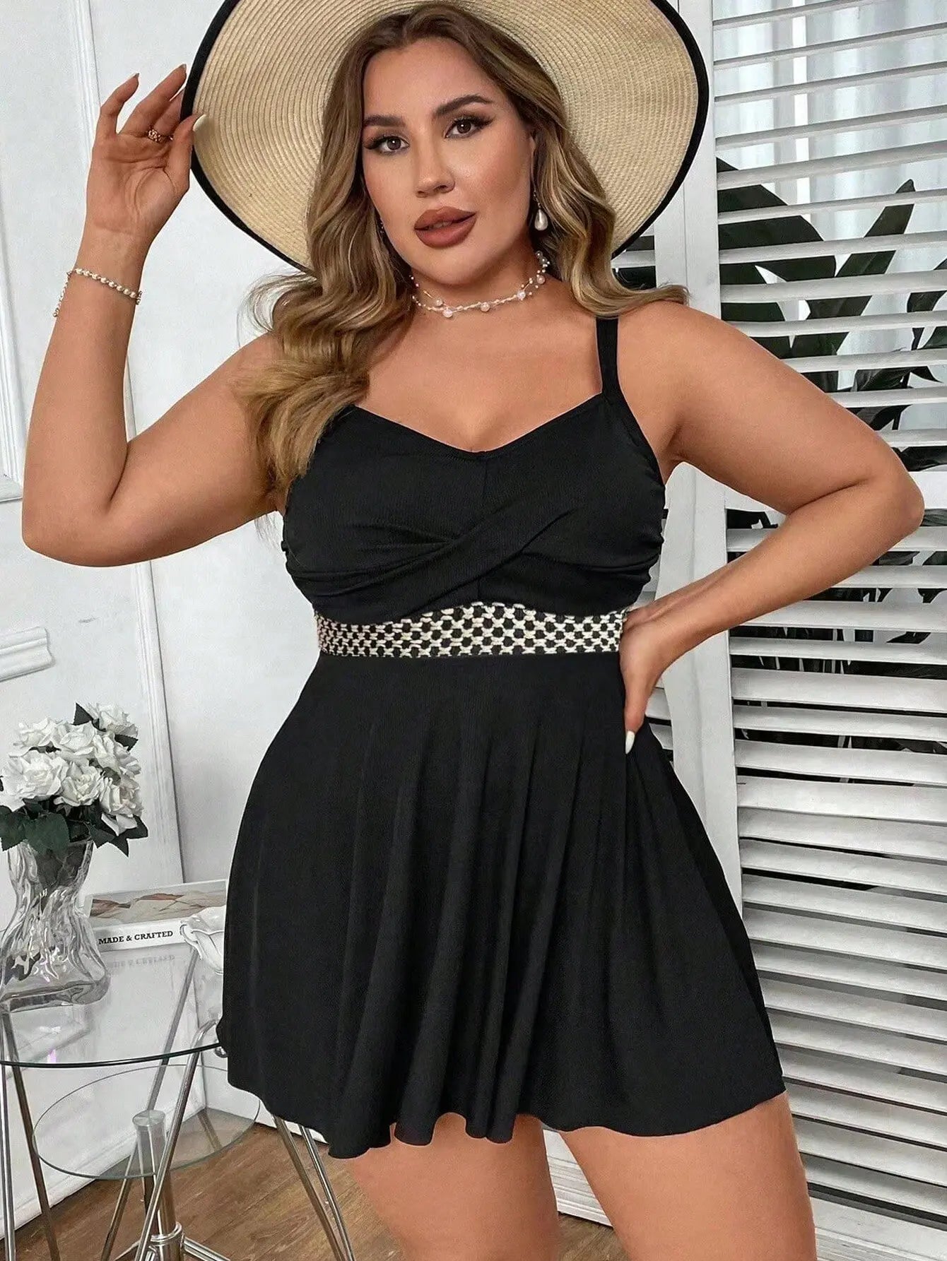 VigoJany 2026 Black Strapped Plus Size Swimwear Women Cross Push Up Large One Piece Swimsuit Backless Summer Chubby Bathing Suit