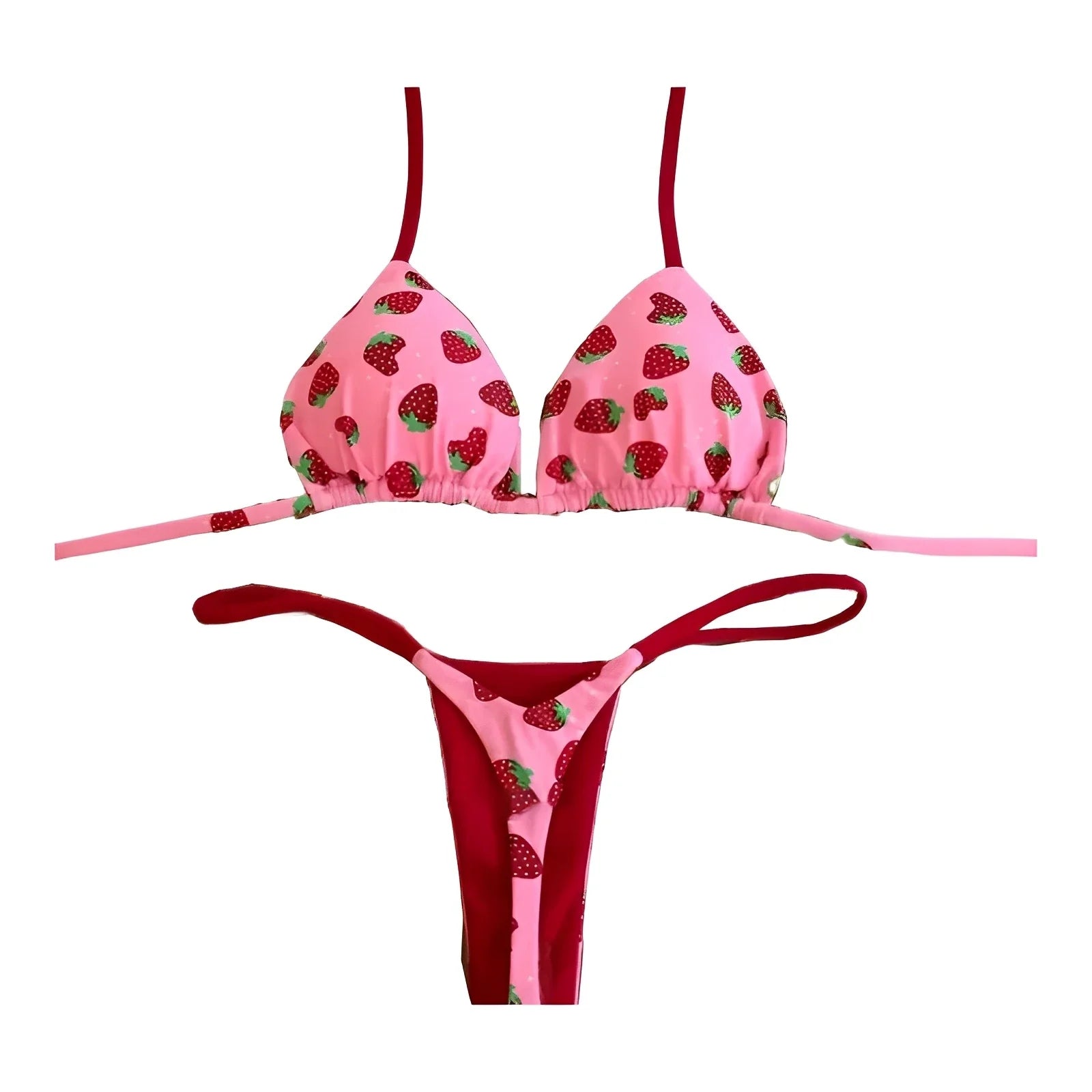 Triangle Thong Bikini 2026 Women Halter Brazilian Swimsuit Sexy Printed Swimwear Female Bathers Bathing Swimming Swim Suit