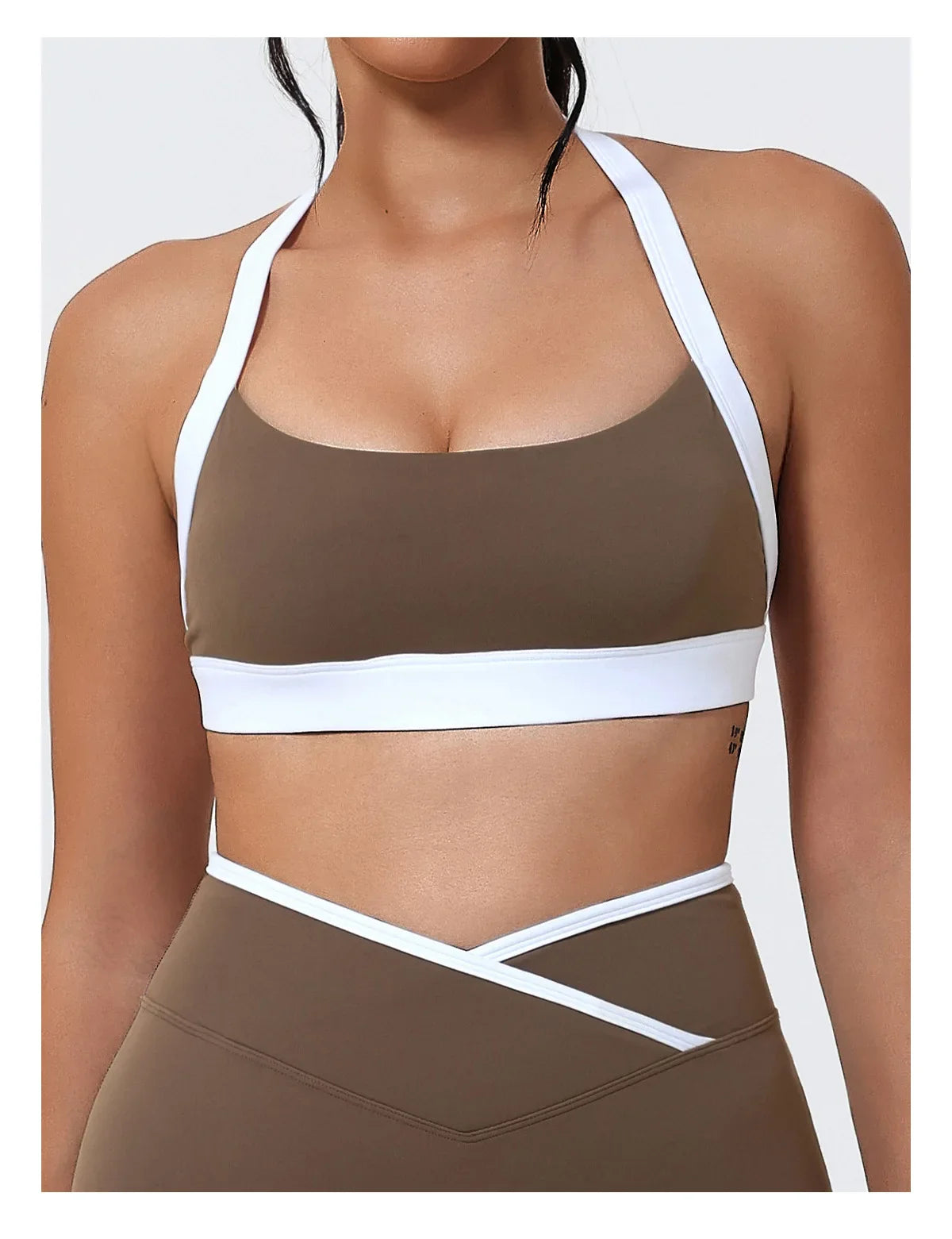 Women Halter Sports Bra Push Up Strappy Sexy Open Back Gym Crop Top Padded Women's Underwear Fitness Workout Yoga Tank Tops