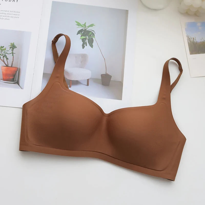 US Hot Selling Seamless Push Up Bra Small Chest Comfy Wireless Invisible Nude TShirt Bra Square Neck Summer Lightweight Lingerie
