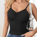 1pcs Women Sexy Tops Casual Vest Comfortable Elasticity Crop top Black Thin Sleeveless Underwear Adjustable Strappy Tank Top