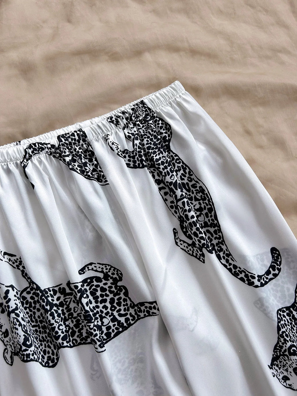 2 Pcs Leopard Women's Prints Loose Fit Pants with Elastic Waist Comfortable Lounge and Casual Wear for Ladies