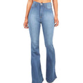 High Waisted Flared Jeans Bell Bottom Jeans for Women Stretchy Bootcut Denim Trousers Women Casual Wide Leg Denim Flared Pants