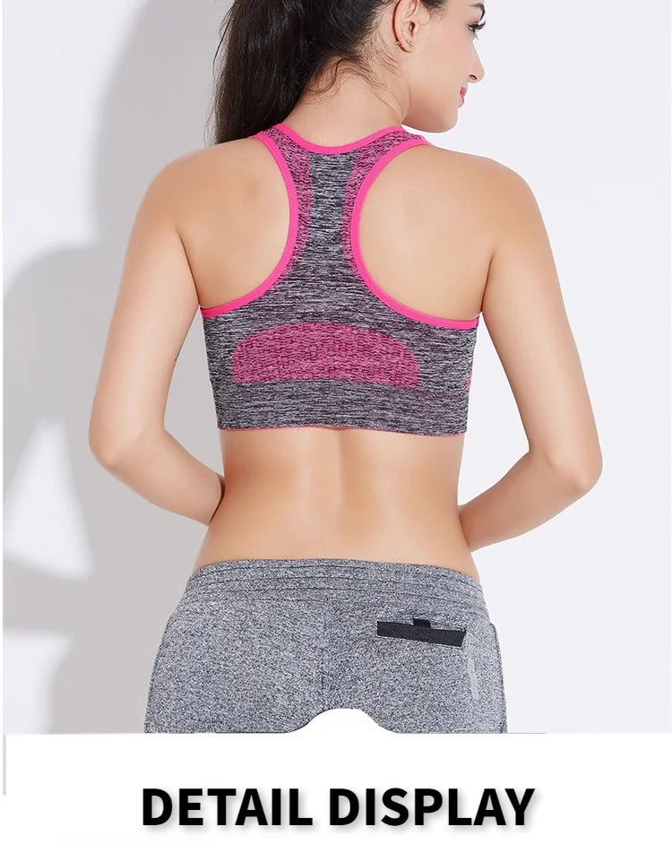 New Sports Bra Women Seamless Gym Jogging Crop Top Female Tops Yoga Fitness Shockproof Vest Sport Bras for Women Sutian Feminino