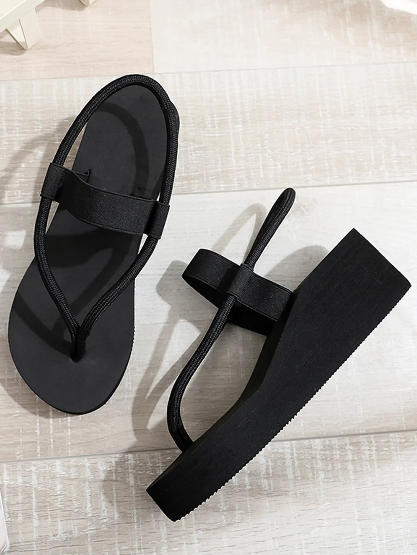 Women Leisure Wedges Sandals Summer Platform Shoes Light Weight Soft EVA Sole Girls Beach Street Flip Flops Plus Size 41 Sandal