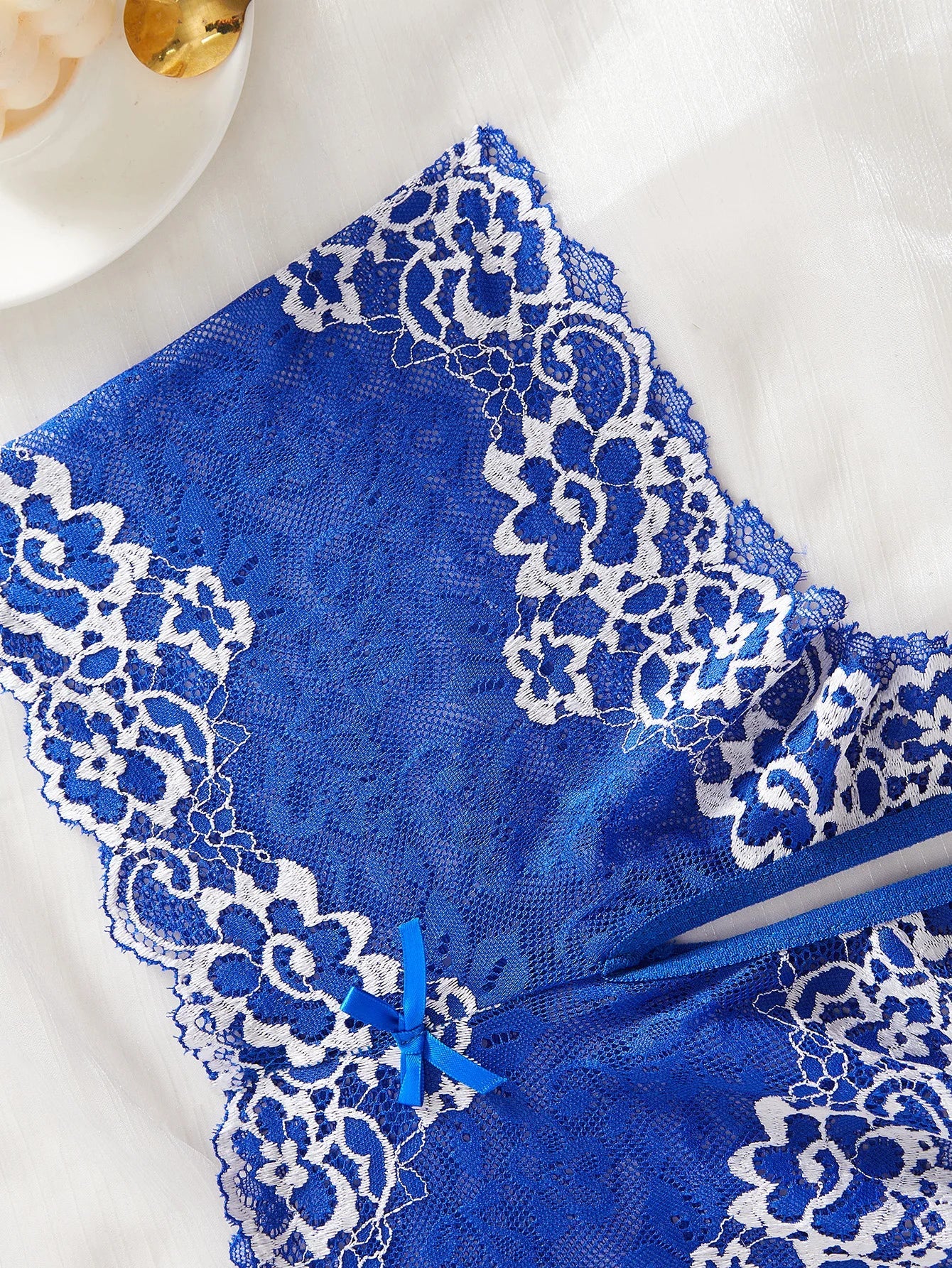 Lace Contrast Color Lingerie Bra And Panties Sets Underwear Set Women Suits