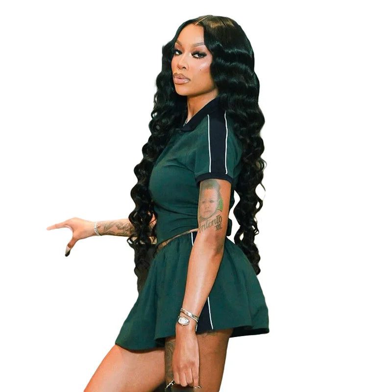 Women's suit sports casual short-sleeved polo shirt and skirt two-piece suit