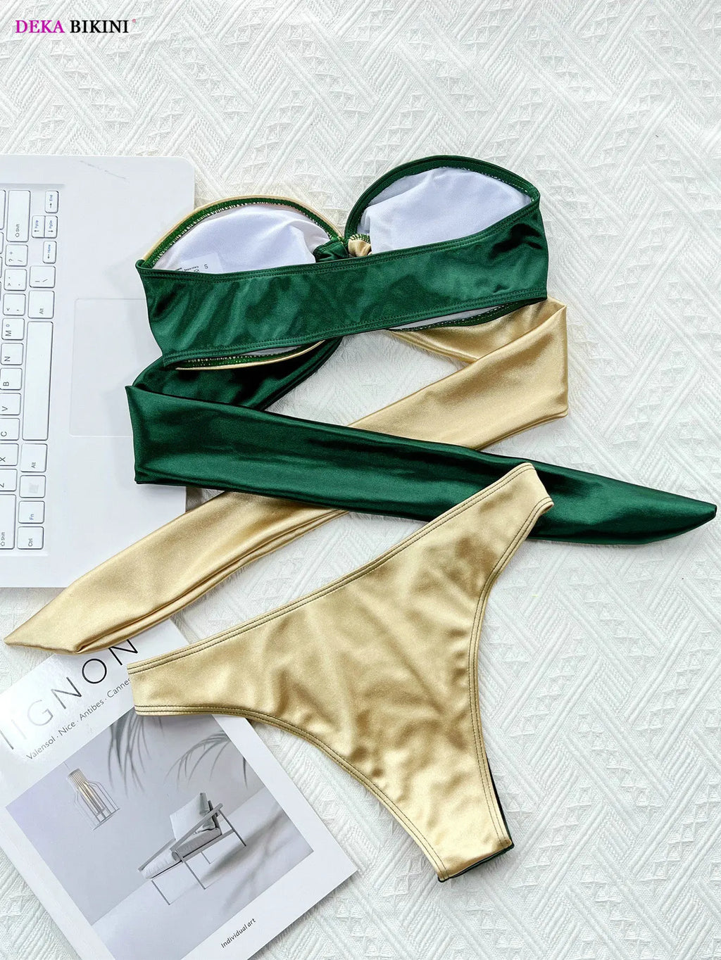 DEKA Brazilian Bikini Set Sexy Push Up Patchwork Swimwear Women Bandage Swimsuit High Waist Biquini Contrasting Bathing Suit