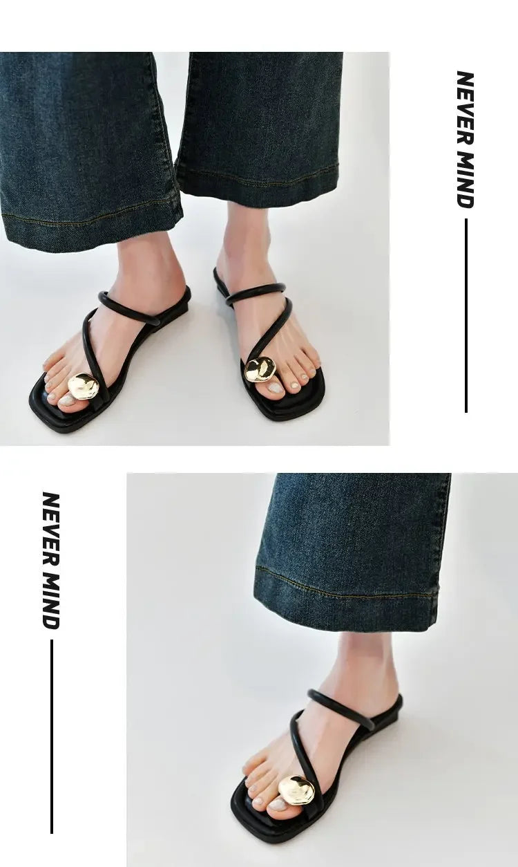 Beach Flip Flop Clip Toe Women Flats Slippers Shoes Outdoor Casual Ladies Low Heel Slides