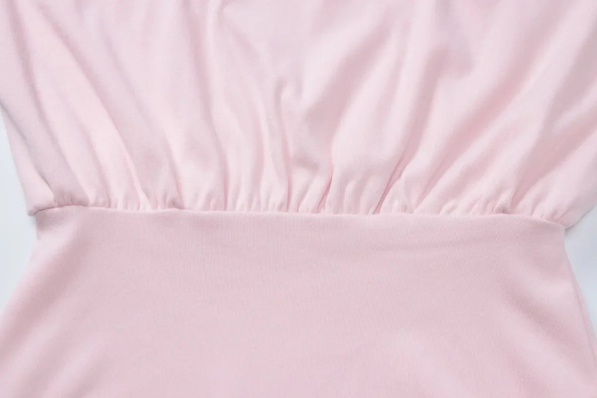 Woman Clothes Diagonal Collar Long Sleeve Package Hip Short Dress Streetwear Black Pink High Waist Tunics Slim Party Dresses