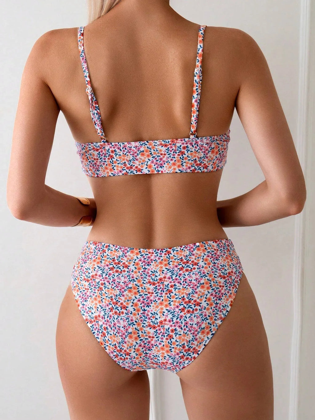 2025 Strappy Bikini High Waist Swimsuit Women Sexy Printed Swimwear Female Bathers Swimming Bathing Swimming Swim Suit Beachwear