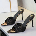 BIGTREE Summer Woman Slippers Fashion Open Toe Thin High Heels Shoes Street Style Stripper Party Slides Zapatos De Mujer