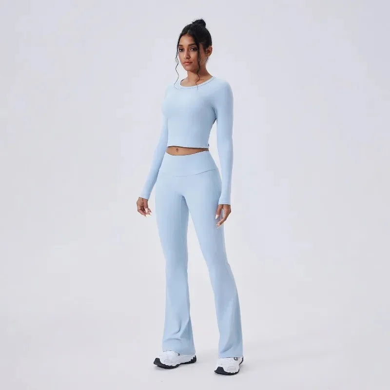 Women's Versatile Yoga Suit Set Tight Fitting and Beautiful Back High-end Sports Suit Outdoor Running and Leisure Fitness Suit