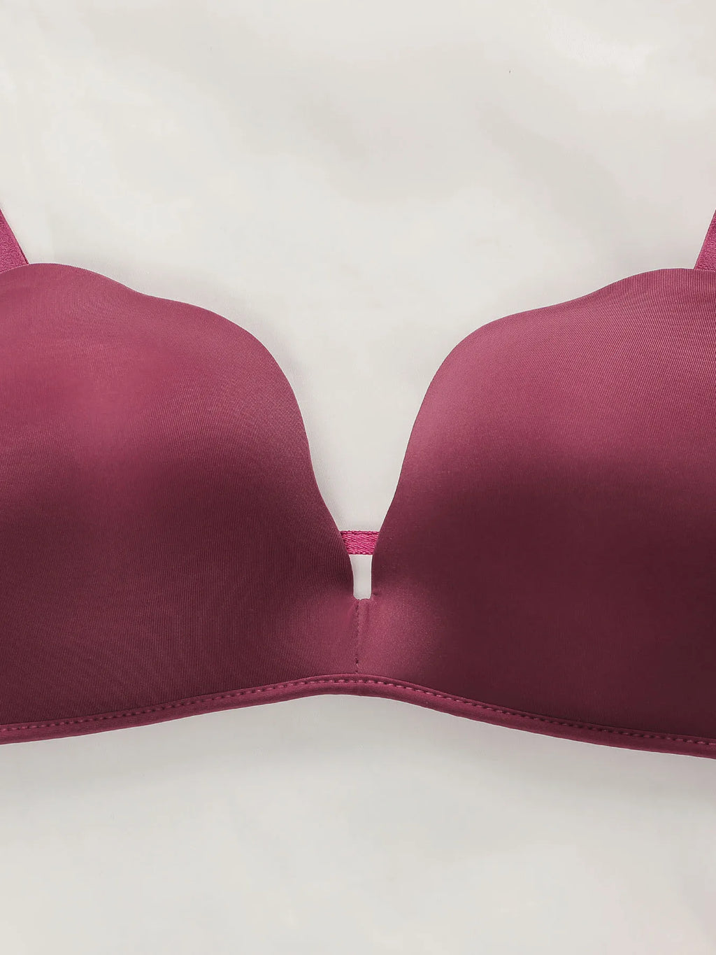 Women's sexy shell shaped bra with seamless gathering push ups and transparent shoulder straps for daily comfort underwear B2077