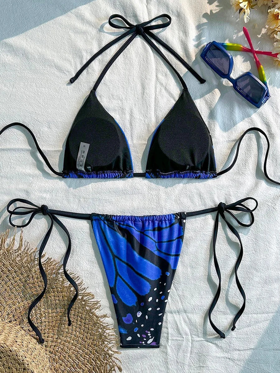2026 Triangle String Thong Bikinis Women Padded Swimwear Female Sexy Swimsuit Bathers Bathing Swimming Swim Suit Beachwear