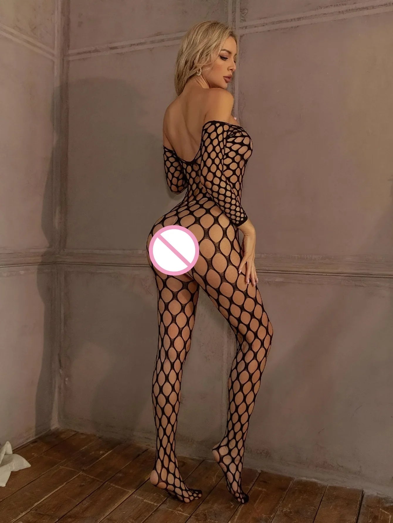 Plus Sexy Lace Lingerie Women's Transparent Catsuit Open Crotch Body Stockings For Sex Sling Halter Backless Teddies Bodysuits