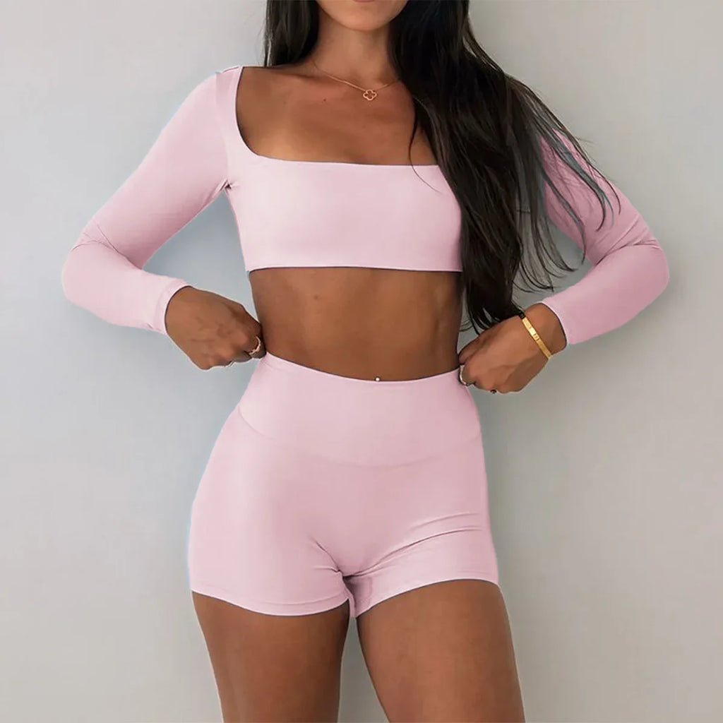 European and American yoga sports vest T-shirt shorts suit