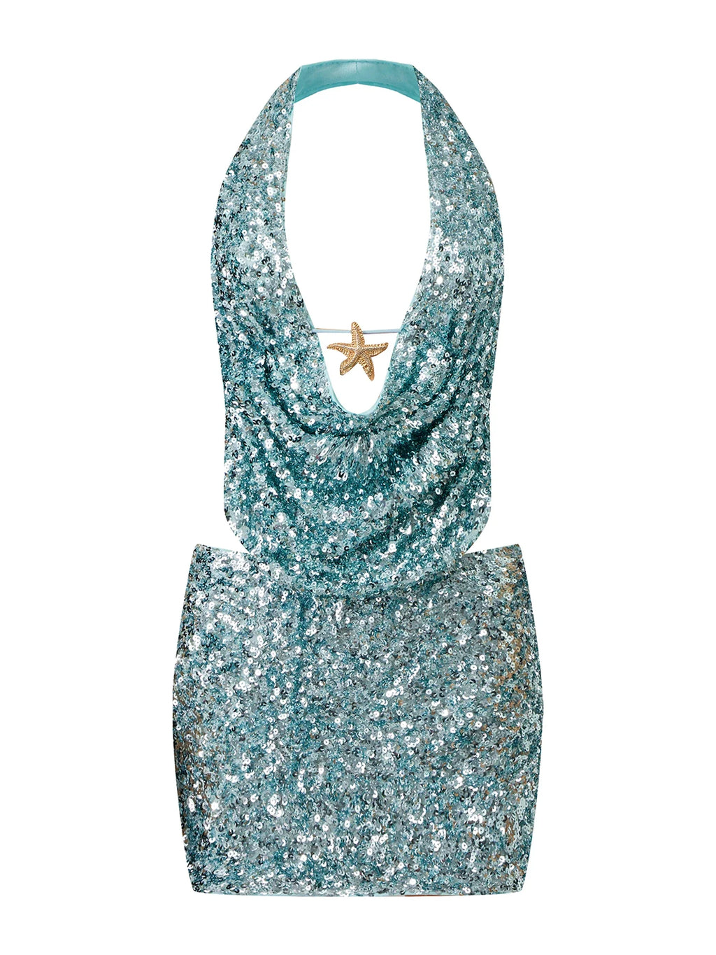 Summer Women Party Evening Sequins Outfits Backless Halter Low Cut Vest and Pencil Skirt Sets Y2K Aesthetic Clothes