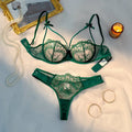 2-Piece Green Sexy Lingerie Set, An Experience of Daily Intimate Life That Is Both Pure and Exudes Allure ZA824057