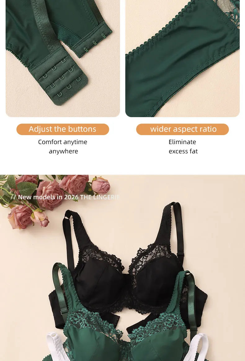 Bras For Womens Lingerie BH Tops Elegance Lace Bras Sexy Underwear Underwire Support Plus Size Brassiere Leisure A B C D E Cup