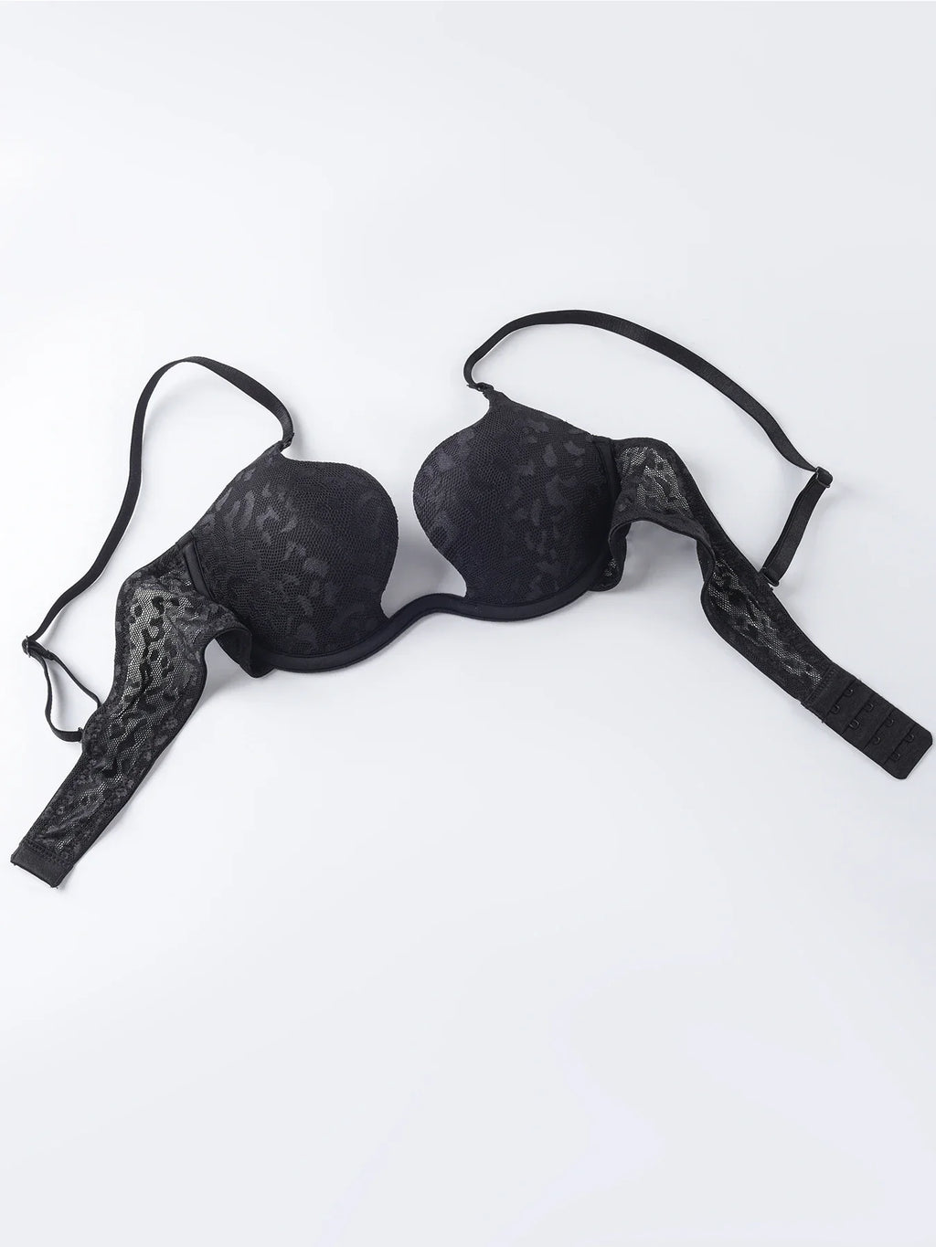 Solid Underwire Bra push up Lingerie comfort padded bra lift up thick cup lace bralette